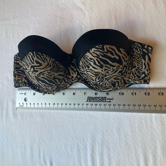 Honey Dew Women’s Wired Push Up Bra size 36B, Leopard Black & Brown, No Strings - Picture 2 of 8